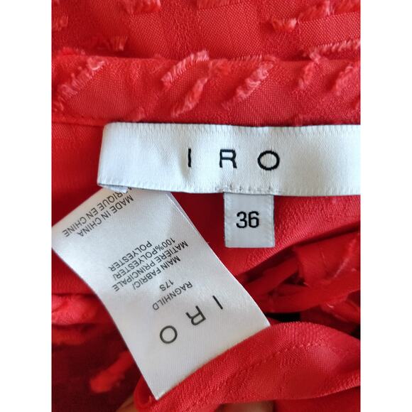 IRO Ragnhild Sleeveless Textured Boxy Top Orange S - Picture 12 of 13